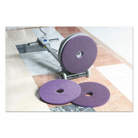 Scotch-Brite Diamond Floor Pads, 17 in. Diameter, Purple, 5PK 47951